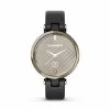 Montre Garmin Lily Lunette Cream Gold Avec Un Bracelet En Cuir Italien Noir