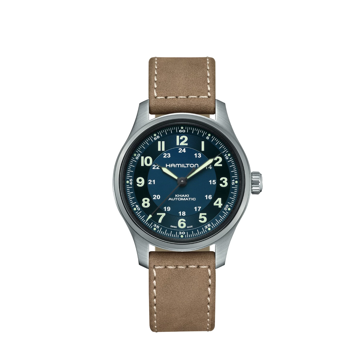 Montre Hamilton Khaki Field Titanium Bleue 1 Montre Hamilton Khaki Field Titanium Bleue