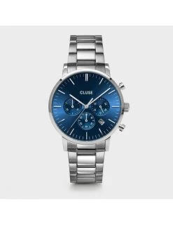 CLUSE Aravis Chrono Steel Dark Blue