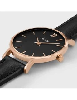 CLUSE Minuit Leather Black -Montres De Mode cluse minuit leather black 2