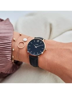 CLUSE Minuit Leather Black -Montres De Mode cluse minuit leather black 3