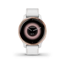 Montre Connectée Femme Garmin - VENU 2S 010-02429-23 - Bracelet Cuir Blanc