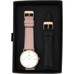 Montre Black Oak BX5720RSET-006 - Montre Cuir Rose Femme
