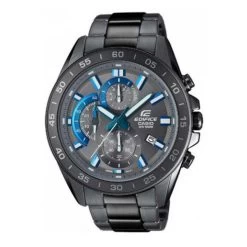 Montre Casio EFV-550GY-8AVUEF - Edifice Chronographe Dateur Acier Noir Teintes Bleues Homme