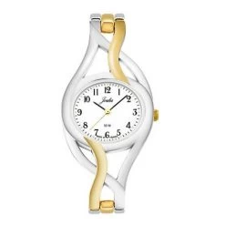 Montre Certus 634007 - JOALIA Acier Bicolore Doré Argenté Cadran Blanc Femme