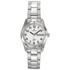 Montre Certus 641330 - Dateur Acier Argenté Cadran Blanc Femme