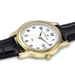 Montre Certus 646500 - Dateur Boîtier Acier Doré Rond Bracelet Cuir Noir Femme -Montres De Mode montre certus femme 646500 646500 4 1140x1140