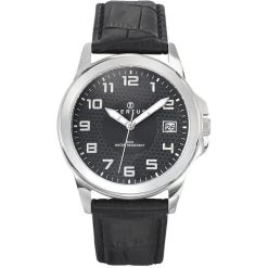 Montre Certus 610728 - Montre Cuir Noire Homme