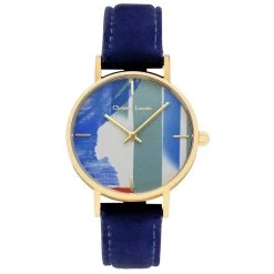 Montre Christian Lacroix Montres CLFH1819 - Montre Cuir Bleu Marine Femme