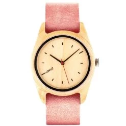 Montre D.W.Y.T DW-00102-5021 - Montre Toundra Bois Cuir Rose Femme