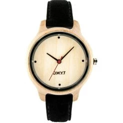 Montre D.W.Y.T DW-00401-1008 - Montre Aquila Bois Cuir Noir Femme