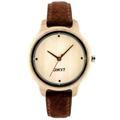Montre D.W.Y.T DW-00401-1010 - Montre Aquila Bois Cuir Marron Femme