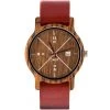 Montre DWYT DW-00202-1006 - Montre Cuir Rouge Bois Marron Homme