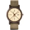 Montre DWYT DW-00204-1004 - Montre Cuir Gris Bois Marron Homme