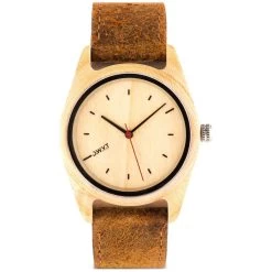 Montre D.W.Y.T DW-00102-1005 - Montre Toundra Bois Cuir Marron Mixte