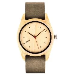 Montre D.W.Y.T DW-00102-5010 - Montre Toundra Bois Cuir Gris Homme