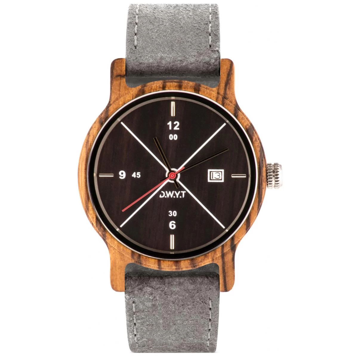 Montre D.W.Y.T DW-00201-1004 - Montre Moero Dateur Bois Cuir Gris Homme 1 Montre D.W.Y.T DW-00201-1004 - Montre Moero Dateur Bois Cuir Gris Homme