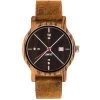 Montre D.W.Y.T DW-00201-1005 - Montre Moero Dateur Bois Cuir Marron Homme