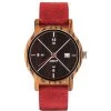 Montre D.W.Y.T DW-00201-1006 - Montre Cuir Rouge Bois Marron Homme