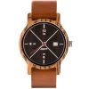 Montre D.W.Y.T DW-00201-5012 - Montre Moero Dateur Bois Cuir Marron Homme