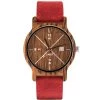 Montre D.W.Y.T DW-00202-5022 - Montre Cuir Rouge Bois Marron Homme