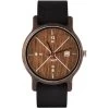 Montre D.W.Y.T DW-00203-5011 - Montre Leman Dateur Bois Cuir Noir Homme
