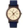 Montre D.W.Y.T DW-00204-1001 - Montre Baïkal Dateur Bois Cuir Bleu Homme