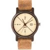 Montre D.W.Y.T DW-00204-1002 - Montre Baïkal Dateur Bois Cuir Marron Homme