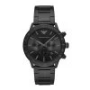 Montre Emporio Armani AR11242 - Chronographe Dateur Boîtier Acier Noir Bracelet Acier Noir Homme