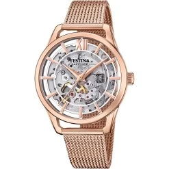 Montre Femme Festina AUTOMATICO F20628-2 - Bracelet Acier Doré Rose