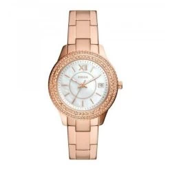 Montre Femme Fossil STELLA ES5131 - Bracelet Acier Doré Rose