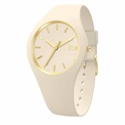 Ice-Watch Montre Femme Ice Watch Montres ICE Glam Brushed - Almond Skin - Medium - 3H 019533 - Bracelet Silicone Blanc