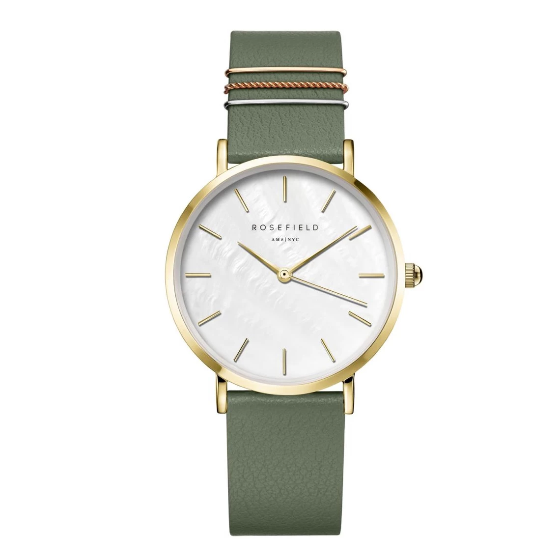 Montre Femme Rosefield Montres West Village - WFGG-W85 Bracelet Cuir Vert 2 Montre Femme Rosefield Montres West Village - WFGG-W85 Bracelet Cuir Vert – Image 2