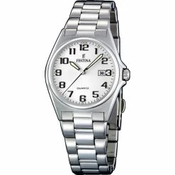 Montre Festina Classique Acier F16375-9 - Montre Dateur Analogique Acier Homme