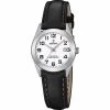 Montre Festina F20447-1 - CLASSIQUE Dateur Boîtier Acier Argenté Bracelet Cuir Noir Cadran Blanc Femme