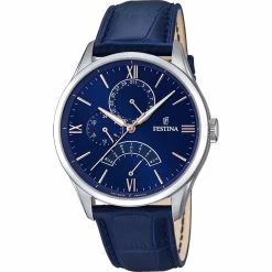Montre Festina Retro F16823-3 - Montre Cuir Bleue Homme