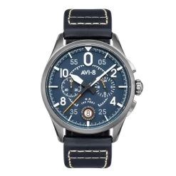 Montre Homme Avi-8 SPITFIRE AV-4089-04 - Bracelet Cuir Bleu