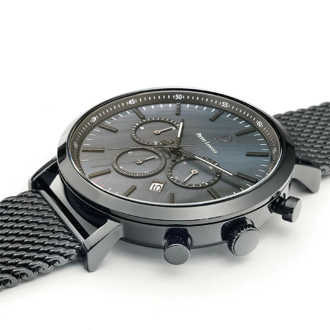 Montre Homme Baron 220H439 Cadran Noir Bracelet Acier Milanais Noir 2 Montre Homme Baron 220H439 Cadran Noir Bracelet Acier Milanais Noir – Image 2