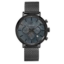 Montre Homme Baron 220H439 Cadran Noir Bracelet Acier Milanais Noir