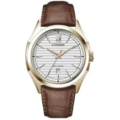 Montre Homme CITIZEN AW1753-10A - Bracelet Cuir Marron