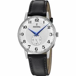 Montre Homme Festina Montres RETRO F20566-1 - Bracelet Cuir Noir