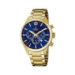 Montre Homme Festina 20633-2 - Bracelet Acier Doré -Montres De Mode montre homme festina montres timeless chronograph f206332 bracelet acier dore 3496980 3 1140x1140