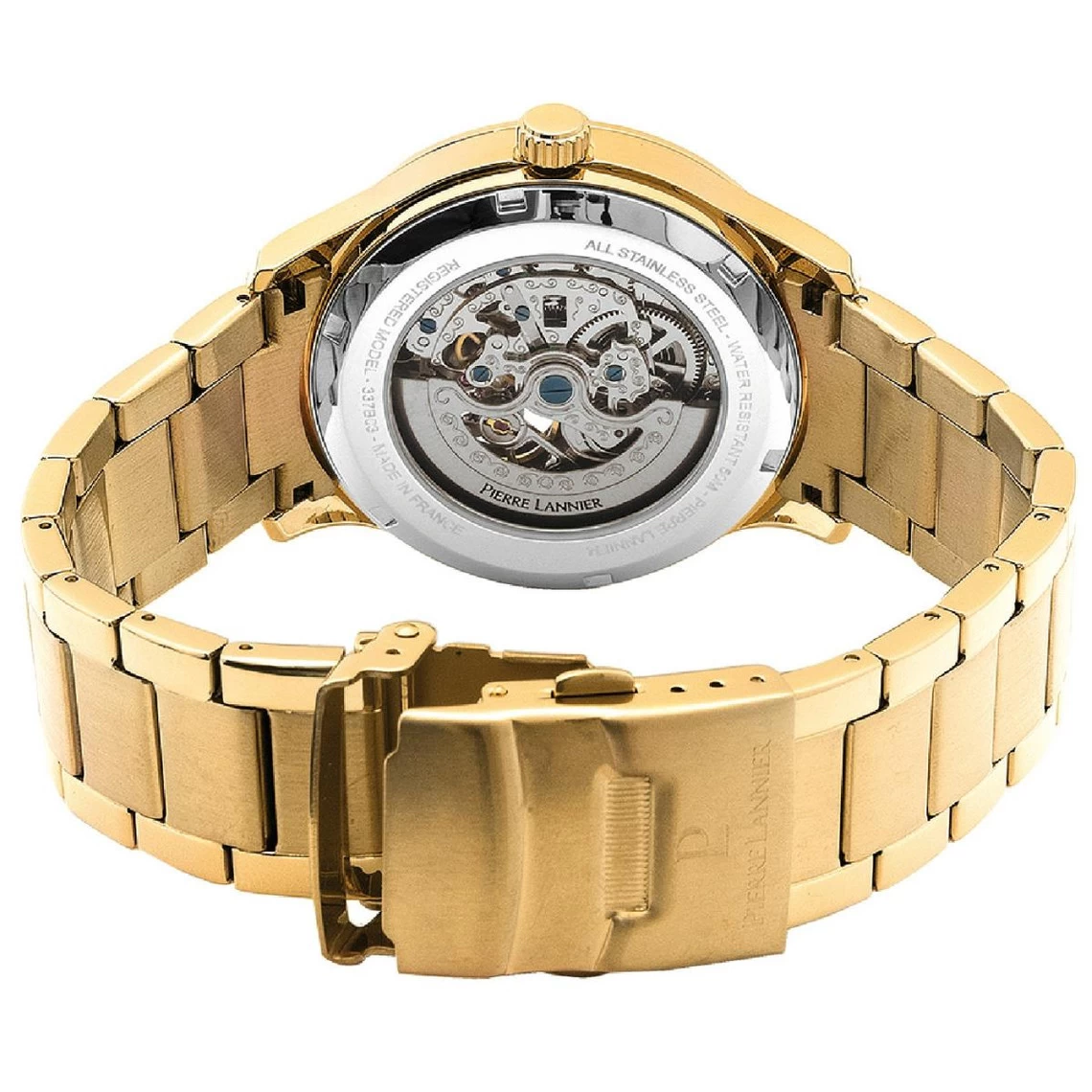 Montre Homme Fleuret 337B032 Cadran Noir Bracelet Acier Doré 4 Montre Homme Fleuret 337B032 Cadran Noir Bracelet Acier Doré – Image 4