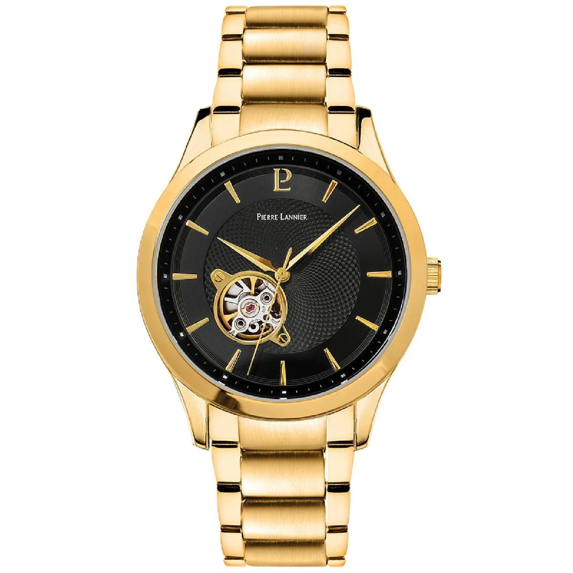 Montre Homme Fleuret 337B032 Cadran Noir Bracelet Acier Doré 1 Montre Homme Fleuret 337B032 Cadran Noir Bracelet Acier Doré