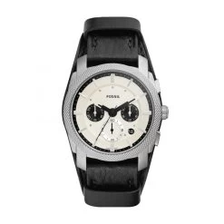 Montre Homme Fossil MACHINE FS5921 - Bracelet Cuir Noir
