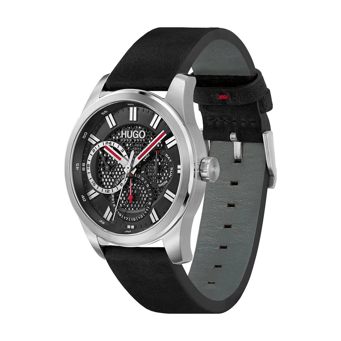 Montre Homme Hugo 1530189 - Bracelet Cuir Noir 2 Montre Homme Hugo 1530189 - Bracelet Cuir Noir – Image 2