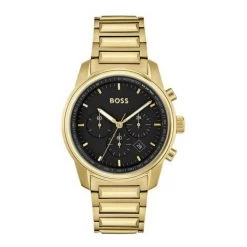 Hugo Boss Montre Homme Boss Montres TRACE 1514006 - Bracelet Acier Doré