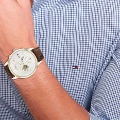 Montre Homme Tommy Hilfiger 1710501 - Bracelet Cuir Marron -Montres De Mode montre homme tommy hilfiger montres weston 1710501 bracelet cuir marron 1710501 3 1140x1140