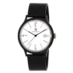 Montre James And Son JAS10003 901 - Montre Dateur Acier Noir Homme