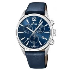 Montre Lotus L18691-1 - CHRONO Dateur,Chronographe Cuir Bleu Homme